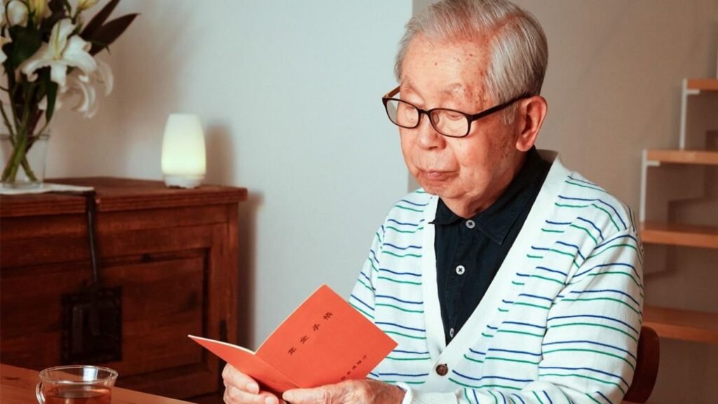 Senior Citizen looking at pension